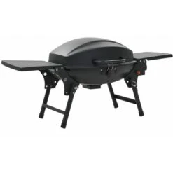 Barbecue E Griglia A Gas Portatile Con Fornello Nero VidaXL