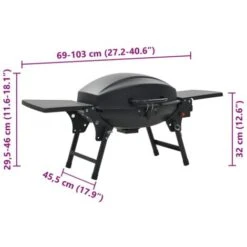 Barbecue E Griglia A Gas Portatile Con Fornello Nero VidaXL -Sconto Weber || Campingaz || OUTSUNNY in Italia 11022309 3
