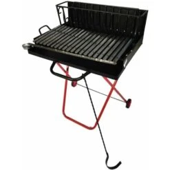 Barbecue A Legna Pieghevole Con Griglia In Acciaio, 100x720x100 Cm - Arnold