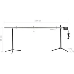 Griglia Barbecue Automatica Con Motore In Acciaio 207x45x81cm VidaXL -Sconto Weber || Campingaz || OUTSUNNY in Italia 11483375 3