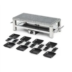 Klarstein Schmelzlette Raclette 1500W Piastra In Pietra Naturale Alloggiamento In Acciaio -Sconto Weber || Campingaz || OUTSUNNY in Italia 13296469 4