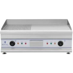 Piastra Elettrica Acciaio Doppia Manopola Grill Barbecue 230V Liscia+Rigata 75Cm -Sconto Weber || Campingaz || OUTSUNNY in Italia 14895739 3