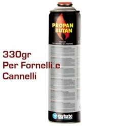 CARTUCCIA BOMBOLA BOMBOLETTA GAS PROPANO BUTANO 330 Gr VALVOLA Cannello Fornelli