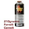 CARTUCCIA BOMBOLA BOMBOLETTA GAS PROPANO BUTANO 210 Gr VALVOLA Cannello E Fornelli
