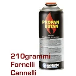 CARTUCCIA BOMBOLA BOMBOLETTA GAS PROPANO BUTANO 210 Gr VALVOLA Cannello E Fornelli