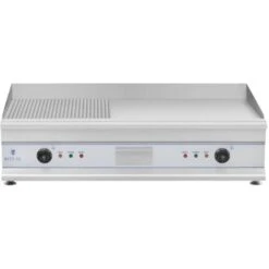 Piastra Elettrica Inox Professionale Fry Top Barbecue 230V Liscia + Rigata 100Cm -Sconto Weber || Campingaz || OUTSUNNY in Italia 15356000 3