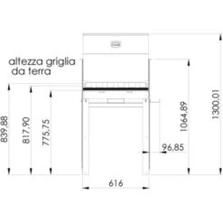 Barbecue A Carbone E Legna Clementi Super Flipper 60x53 In Acciaio Corten -Sconto Weber || Campingaz || OUTSUNNY in Italia 16052505 4