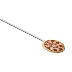 Pala Per Pizza In Acciaio Inox Con Piatto Di Diametro 20 Cm E Lunghezza 80 Cm