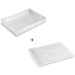 OFFERTA 3 CASSETTE PORTAIMPASTO 1 COPERCHIO 60X40X10 CONTENITORE IMPASTO PIZZA -Sconto Weber || Campingaz || OUTSUNNY in Italia 17305784 5