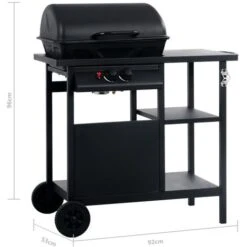 Barbecue E Griglia A Gas Con 3 Ripiani Nero VidaXL -Sconto Weber || Campingaz || OUTSUNNY in Italia 17430512 3