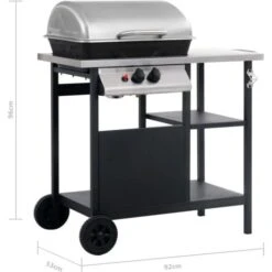 Barbecue E Griglia A Gas A 3 Ripiani Tavolinetto Nero E Argento VidaXL -Sconto Weber || Campingaz || OUTSUNNY in Italia 17430522 3