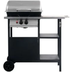 Barbecue E Griglia A Gas A 3 Ripiani Tavolinetto Nero E Argento VidaXL -Sconto Weber || Campingaz || OUTSUNNY in Italia 17430522 4
