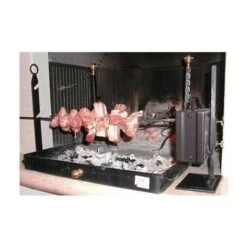 Girarrosto A Batteria Per Caminetto 1 Spiedo Altezza Regolabile