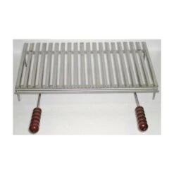 Bistecchiera Graticola Geriglia Inox Raccoglisugo Con Piedi Appoggio Cm80x36