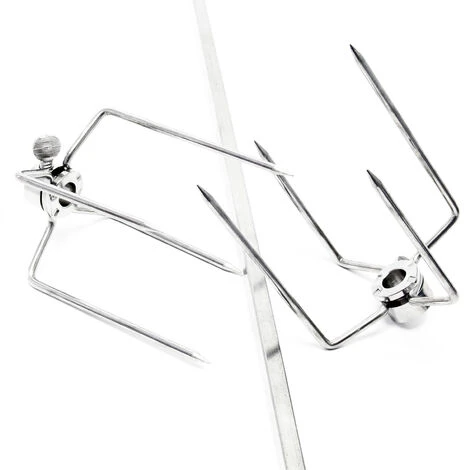 Spiedo Girarrosto Da Barbecue 82 Cm 230 V In Acciaio Inox Con 2 Forchettoni Rosticceria 6 Spiedo Girarrosto Da Barbecue 82 Cm 230 V In Acciaio Inox Con 2 Forchettoni Rosticceria - immagine 4