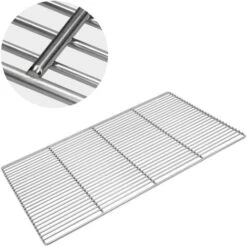 Griglia Grill Barbecue Graticola 2 Manici Legno Acciaio Dimensione 67 X 40 Cm -Sconto Weber || Campingaz || OUTSUNNY in Italia 18193664 4