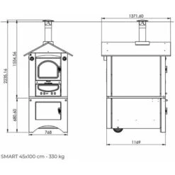 Forno A Legna A Fuoco Indiretto Da Esterno Clementi Smart - 45x80 -Sconto Weber || Campingaz || OUTSUNNY in Italia 18218078 5