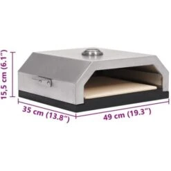 Forno Pizza Con Piastra Ceramica Per Barbecue A Gas E Carbone VidaXL -Sconto Weber || Campingaz || OUTSUNNY in Italia 18515926 3