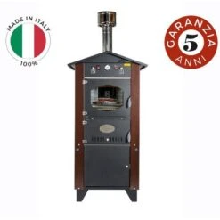 Forno Da Esterno Garden 80 Marrone Rossofuoco Con Carrello Integrato