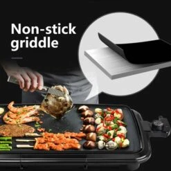 PIASTRA GRILL GRIGLIA ELETTRICA BISTECCHIERA CON SUPERFICIE LISCIA 1800W AIGOSTAR -Sconto Weber || Campingaz || OUTSUNNY in Italia 20255195 5