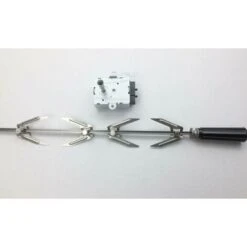 SPIEDO 90 CM + MOTORE 6 W 4 FORCHETTE RITAGLIABILE MISURA GIRARROSTO BARBECUE -Sconto Weber || Campingaz || OUTSUNNY in Italia 20447976 4