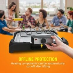 BARBECUE BRACE GRIGLIA PIASTRA ELETTRICA BISTECCHIERA 2000W AIGOSTAR -Sconto Weber || Campingaz || OUTSUNNY in Italia 20649788 3