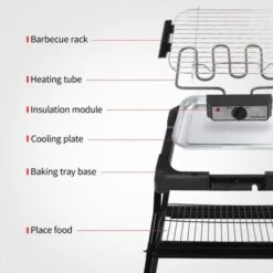 BARBECUE BRACE GRIGLIA PIASTRA ELETTRICA CON PIEDISTALLO 2000W -Sconto Weber || Campingaz || OUTSUNNY in Italia 23724679 4