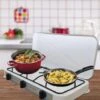 Fornello Gas Gpl 3 Fuochi Bianco Fornellino Da Campeggio Cucina Portatile 57x27 -Sconto Weber || Campingaz || OUTSUNNY in Italia 24511373 1