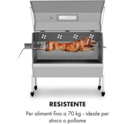 Klarstein Sauenland Pro XL, Griglia Per Maialino, Girarrosto, 4 Rotelle Di Acciaio Inox, 15W -Sconto Weber || Campingaz || OUTSUNNY in Italia 27421862 4