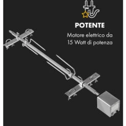 Klarstein Sauenland Pro XL, Griglia Per Maialino, Girarrosto, 4 Rotelle Di Acciaio Inox, 15W -Sconto Weber || Campingaz || OUTSUNNY in Italia 27421862 5