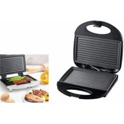 Piastra Elettrica 750W Bistecchiera Antiaderente Griglia Cucina Sandwich Toast