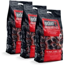 Bricchetti Di Carbone Weber Da 8Kg Accessori Barbecue 3 4 Sacchi Carbonella - Quantità: 3 Sacchi