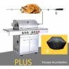GREADEN- BBQ Grill Barbecue A Gas DÖNER 22KW IN ACCIAIO INOX- 4 FUOCHI + 1 KIT GIRARROSTO (Infrarossi E RADICE) + 1 LUCE LATERALE E Termometro, Incluso Griglia / Plancha + Coperchio -Sconto Weber || Campingaz || OUTSUNNY in Italia 32399568 1