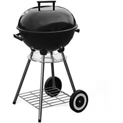Barbecue A Carbone Griglia 45cm 2 Ruote Coperchio Raccogli Cenere E Ripiano -Sconto Weber || Campingaz || OUTSUNNY in Italia 33923607 3