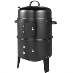 Deuba Barbecue Grill Affumicatore BBQ Smoker Tondo 81,5x41cm Portatile Con Termometro Campeggio Giardino Esterno -Sconto Weber || Campingaz || OUTSUNNY in Italia 34037324 2