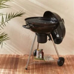Barbecue A Carbonella Ø57cm - Georges Smaltato Nero - Barbecue Con Aeratori, Smaltato, Affumicatore Raccogli Cenere -Sconto Weber || Campingaz || OUTSUNNY in Italia 34586093 3