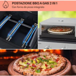 Klarstein Kingsville XL - Griglia Combinata, Gas, Forno Da Pizza, 20,5 KW, 5+1 Bruciatori -Sconto Weber || Campingaz || OUTSUNNY in Italia 34686573 3