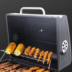 BARBECUE A CARBONELLA CARBONE BBQ GRILL DA GIARDINO CON RIPIANO REGOLABILE, 115x66x106 CM -Sconto Weber || Campingaz || OUTSUNNY in Italia 34837924 3