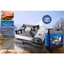Fornello Gas Butano Da Campeggio Bruciatore Portatile Un Fuoco Esterno HM-1842 -Sconto Weber || Campingaz || OUTSUNNY in Italia 35546855 5