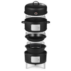 Affumicatore A Carbone 39 Cm Nero - Kg.fum-bbq - Kitchen Chef -Sconto Weber || Campingaz || OUTSUNNY in Italia 35962420 3