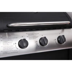 LOFOTEN - Barbecue A Gas Da Esterno 3 Fuochi - Potenza 8,4 KW - Chiusura Cappa Con Termometro - 2 Griglie In Acciaio Cromato, 2 Ripiani Laterali, 1 Vassoio Basso - 2 Ruote - Nero -Sconto Weber || Campingaz || OUTSUNNY in Italia 36859762 3