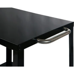 PORTIMAO - Carrello Da Esterno In Acciaio Per Plancha - Ruote - 2 Vassoi - Resistente - Facile Da Spostare - Nero -Sconto Weber || Campingaz || OUTSUNNY in Italia 36859774 4