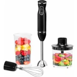 SET Frullatore Professionale Mixer Di Acciaio INOX Con Accessori, 2 Velocit¨¤, Teste Rimovibili
