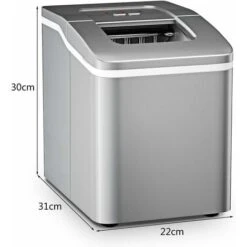 Macchina Del Ghiaccio Silenziosa, Fabbricatore Di Ghiaccio Per Uso Domestico, 12kg Al Giorno, Con Serbatoio Dell'Acquadi 1,6 Litri, Facile Da Usare, 30x22x29,5 Cm (Argento) -Sconto Weber || Campingaz || OUTSUNNY in Italia 37329464 4