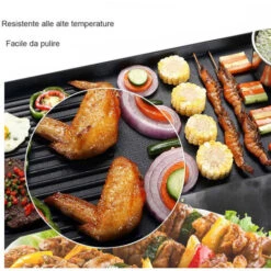 Bistecchiera Elettrica Tavolo 46x26cm 2000W Antiaderente Barbecue Griglia 021 -Sconto Weber || Campingaz || OUTSUNNY in Italia 38533686 4