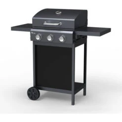 Barbecue Gas BBQ Acciaio Inox 3 Bruciatori Ripiani Pieghevoli Romesco