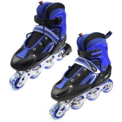 Pattini A Rotelle,Pattini In Linea Regolabili Con Ruote,outdoor Pattini ,modello:M （35-38）blu -Sconto Weber || Campingaz || OUTSUNNY in Italia 47301241 5