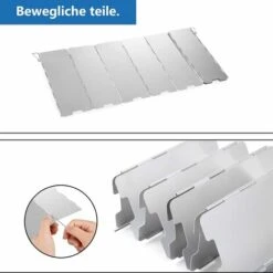 Kueatily Protezione Dal Vento Stufa A Gas Pieghevole In Alluminio Protezione Dal Vento Fornello Da Campeggio Con 10 Lamelle In Alluminio, Protezione Dal Vento Pieghevole Leggera, Schermo Antivento Per -Sconto Weber || Campingaz || OUTSUNNY in Italia 47437155 4