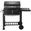 3 In 1 Barbecue A Carbonella BBQ,Griglia A Carbone Grill Carrello, Palla Con Regolazione Della Temperatura , Nero