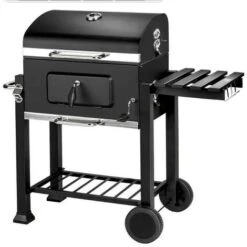 3 In 1 Barbecue A Carbonella BBQ,Griglia A Carbone Grill Carrello, Palla Con Regolazione Della Temperatura , Nero -Sconto Weber || Campingaz || OUTSUNNY in Italia 49345161 4